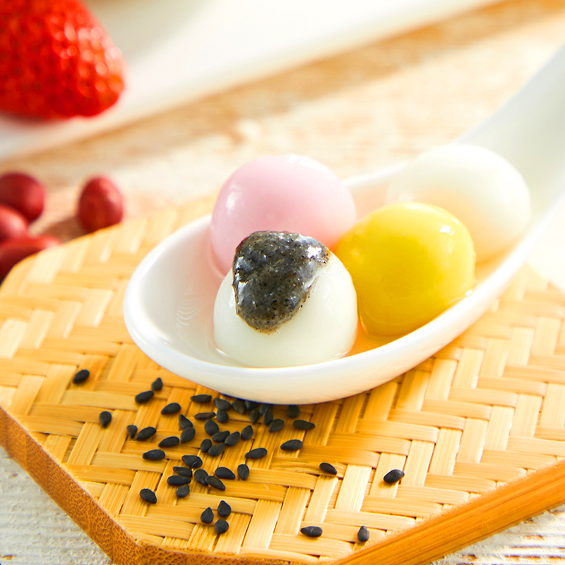 Miss you little glutinous rice balls with black sesame and peanut flavors