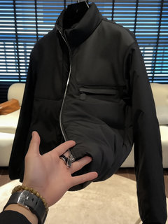 2025 winter plus size men's velvet thickened fashionable simple design casual loose warm tops with stand collar