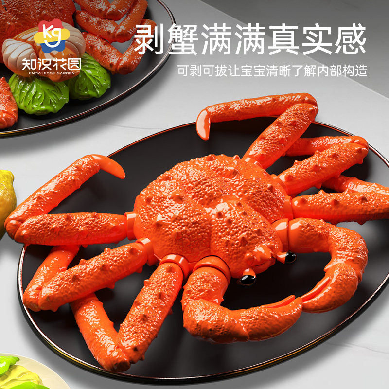 儿童海鲜水果切切乐玩具龙虾帝王蟹果蔬认知仿真厨房过家家2岁3岁,淘宝优惠券,粉丝福利购,淘宝优惠卷