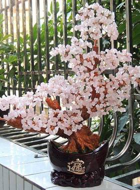 水晶发财创摇BAL钱树酒电视装柜饰品居客厅招财风水聚财家意元宝