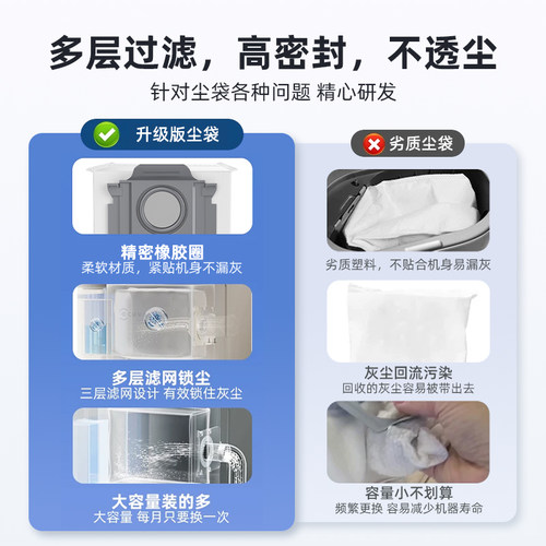 适用于石头石头P20Max/Ultra扫地机器人配件边刷抹布尘袋p20耗材 - 图0