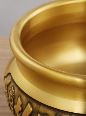 纯铜香炉家用寺庙佛堂供奉摆件