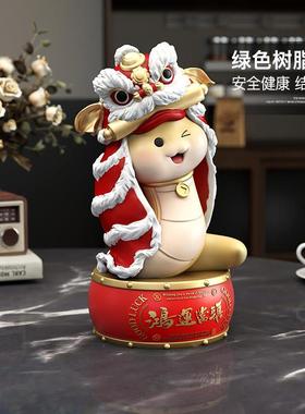 2025蛇年吉祥物礼物新年摆件红色装饰品春节过年喜庆客厅氛围布置