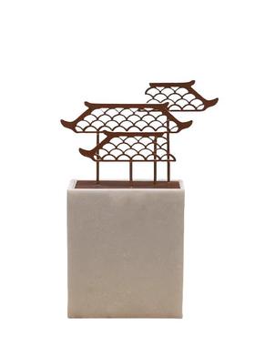 新中式样板间酒店客厅电视柜玄关摆件高端高级感小众软装饰品摆设