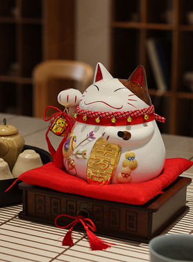 日本进口猫舍道乐堂本铺招财猫
