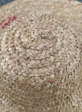 民俗怀旧收藏老物件农村老旧手工编织草帽斗笠复古农家院装饰摆件