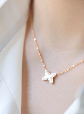 LADYB白贝母吊坠镀金高保色气质