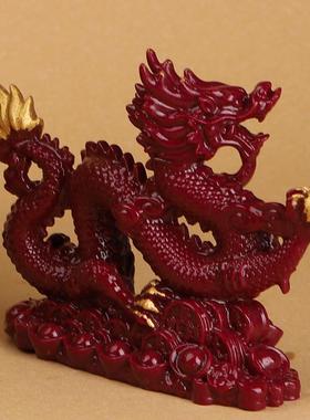 朱砂紫金砂招财进宝祥龙桌面摆件客厅办公室工艺品车载开业礼品