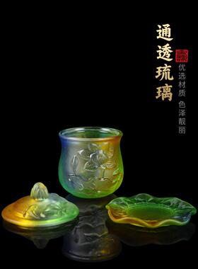彩莲补水杯、佛杯、佛前圣水杯、观音供养佛、净水杯、家居摆件