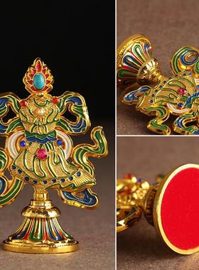 藏传用品尼泊尔鎏金八吉祥摆件法器供品吉祥八宝佛像组合9.8cm小