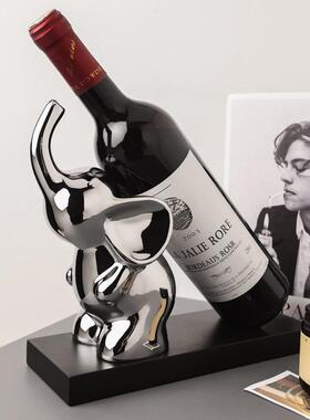 贝汉美动物酒柜装饰品红酒架摆件轻奢高档客厅餐柜乔迁新居礼品