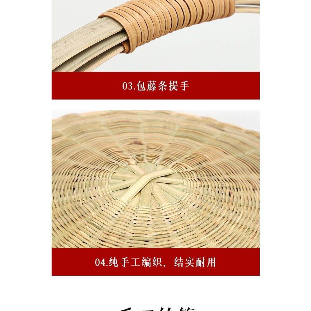 竹制大手篮，覆古圆带盖购物篮，祭祀篮，农用果蔬采摘蛋篮,淘宝优惠券,粉丝福利购,淘宝优惠卷
