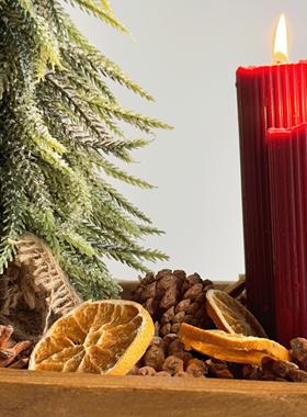 圣诞节香薰蜡烛小型桌面圣诞树发光摆件场景氛围装饰品组合套餐