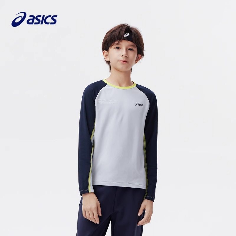 亚瑟士长袖T恤男童2025秋冬新款女童吸湿速干打底上衣针织运动衫,淘宝优惠券,粉丝福利购,淘宝优惠卷