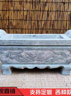 香炉天然石头汉白玉青石香炉墓前寺院祠堂土地庙烧香炉鼎上香摆件