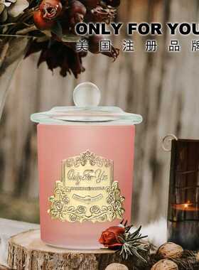 美国注册品牌金属铭牌玻璃生日香薰蜡烛灯伴手礼居家装饰