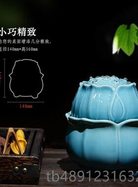 正品客陶瓷流面水喷泉摆件厅装饰礼品办公室桌招财风水轮禅意家居