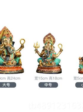 正品异丽泰国象神电视柜摆件泰式南全铜装艺饰东亚客象鼻神禅厅意