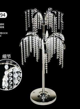 婚庆新款水晶冰主桌花酒店婚礼堂餐器SML-BJ24桌桌面摆件装饰珠品