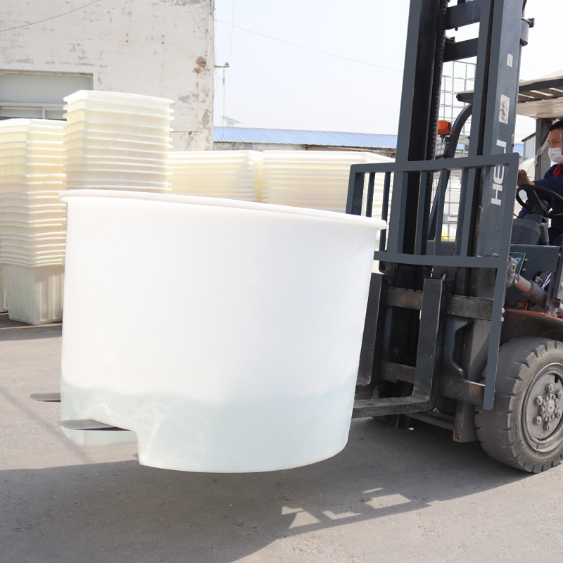 加工厂家化工桶加厚牛筋1200L腌制酿酵素带盖叉车周转塑料大水桶 - 图0