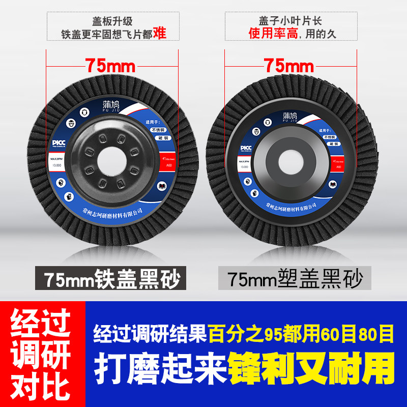 蒲鸠百叶片加厚百页轮角磨机打磨百叶轮不锈钢金属木工砂布抛光片,淘宝优惠券,粉丝福利购,淘宝优惠卷