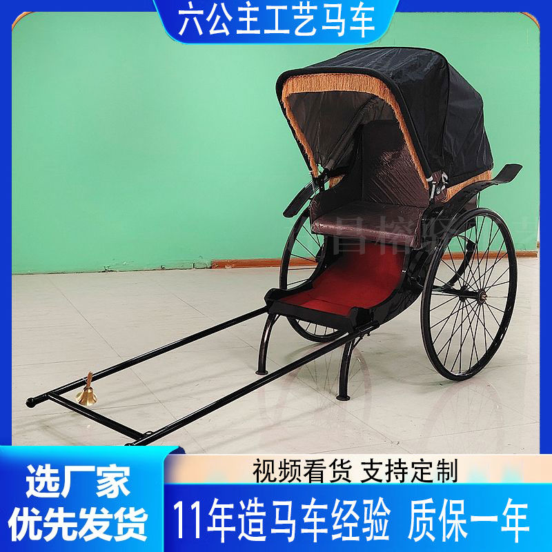 人力黄包车拉人电动老上海双人复古民国黄包车道具拉客古城景区 - 图3