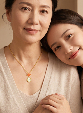 金六福吉祥S925银和田玉吊坠