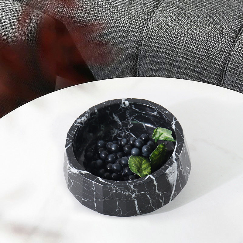 天然大理石装饰花瓶果盘餐厅客厅桌样板房高级感摆件家居摆设品,淘宝优惠券,粉丝福利购,淘宝优惠卷