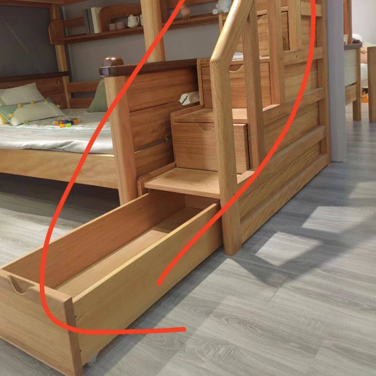 上下床双层子母床家用卧室宿舍通用梯柜红檀木檀丝木原木色和白色,淘宝优惠券,粉丝福利购,淘宝优惠卷