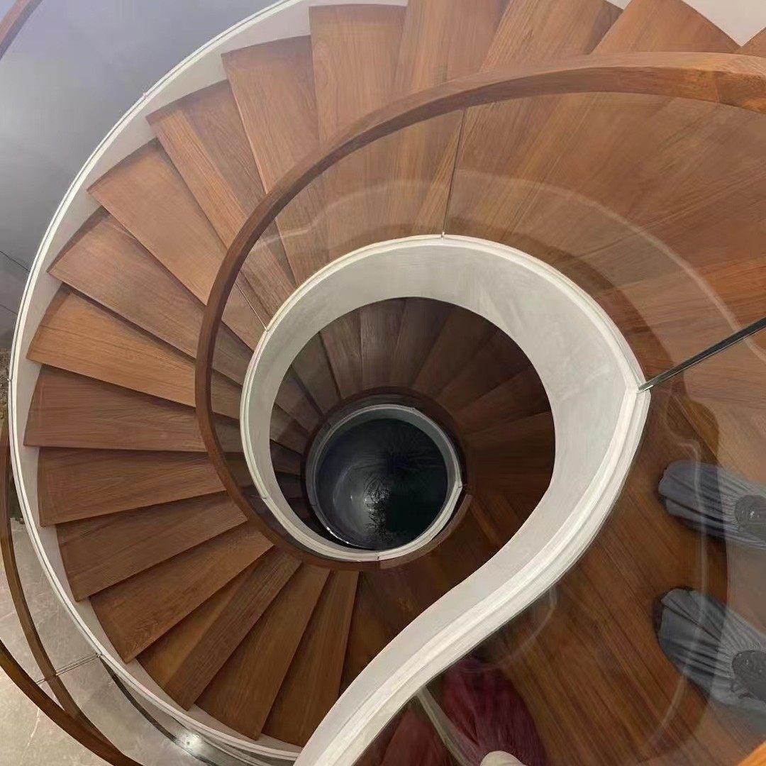 现代简约风格钢结构旋转楼梯复式别墅弧形玻璃钢架家用旋转楼梯,淘宝优惠券,粉丝福利购,淘宝优惠卷