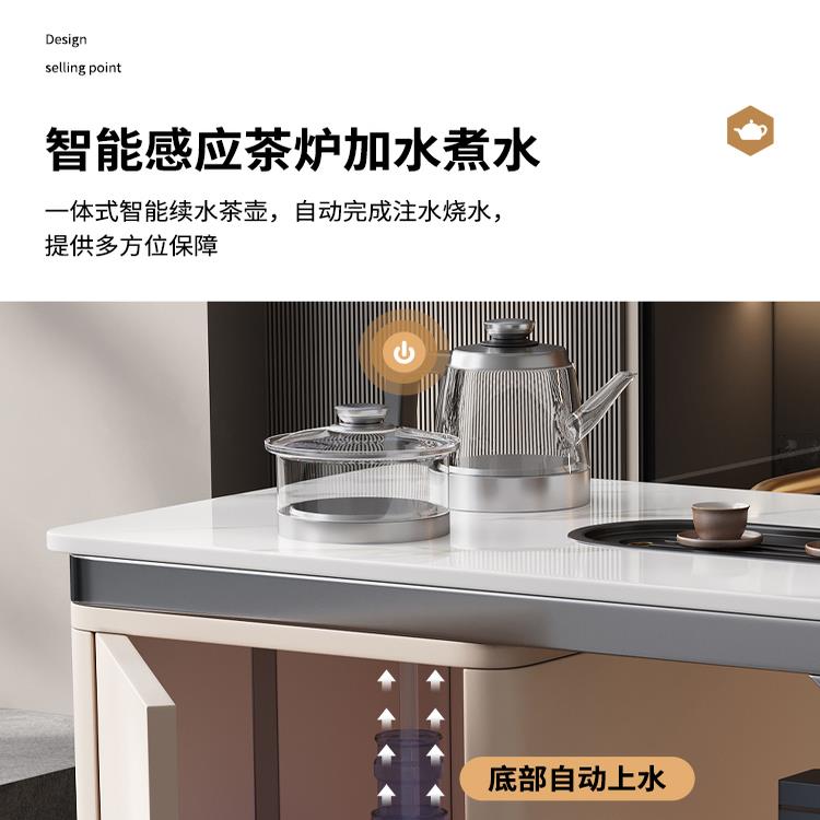 DDC多功能可移动茶桌家用客厅小茶车现代简约阳台烧水壶一体茶台 - 图2