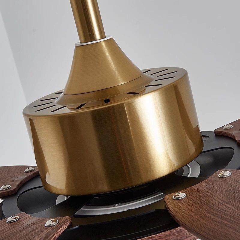 复古中式风扇灯卧室餐厅智能变频静音五叶新款客厅吊扇灯胡桃木色,淘宝优惠券,粉丝福利购,淘宝优惠卷