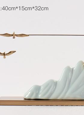 正品新式禅意摆公件样板房间办室书中房家居客玄关桌厅电视柜软装