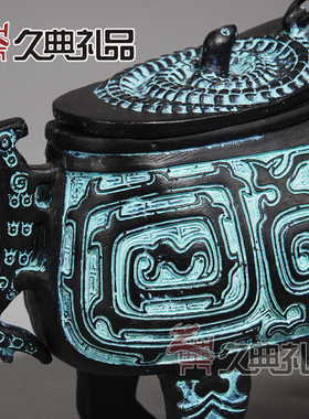 精选麒麟尊神兽尊铜牺尊中式摆件博古架摆件收藏装饰上午送礼工艺