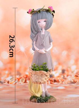 高档现代居装客饰品厅电柜玄家关娃视娃摆件可爱美少女心创意结婚