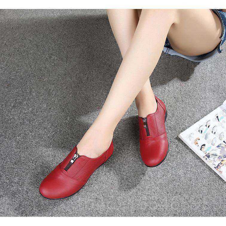 高档上海牌真皮女鞋妈平底鞋皮牛软底防花滑坡跟单鞋大码深口女鞋,淘宝优惠券,粉丝福利购,淘宝优惠卷