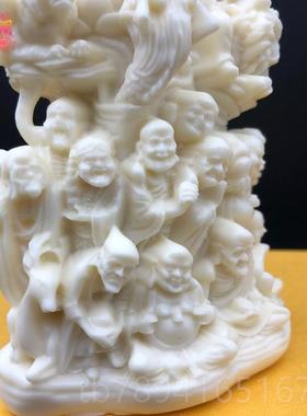 高档摆象牙果十八罗汉佛大伏日如来件降像龙虎罗汉尊者寺庙佛堂供
