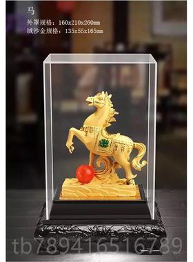 高档沙金镀金金马摆件马办到成功公室保行险银商绒务会销礼品工艺