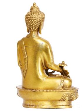 高档新款黄铜复古怀旧人物三药师佛用三佛宝佛铜药王菩萨世供奉家