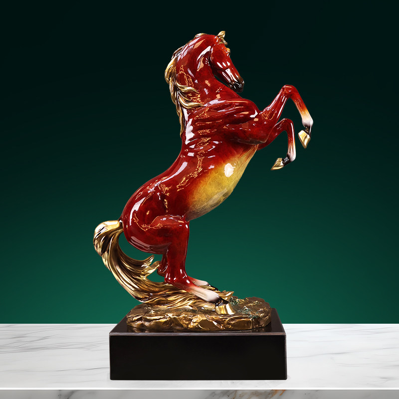 纯黄铜马摆件马到成功家居酒柜玄关办公室桌面装饰品商务乔迁礼品,淘宝优惠券,粉丝福利购,淘宝优惠卷
