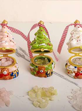 小熊圣诞树无火香薰礼盒扩香石