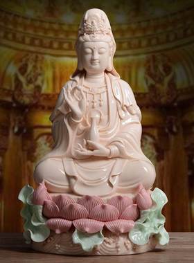 陶瓷观音佛像供奉家用供佛台底座加高贡台神像垫高佛新款观音菩萨