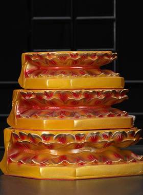 莲花佛像底座台观音菩萨坐台神像垫高加高供座台底座树脂家居摆件