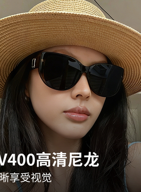 老钱风偏光防紫外线显瘦墨镜女