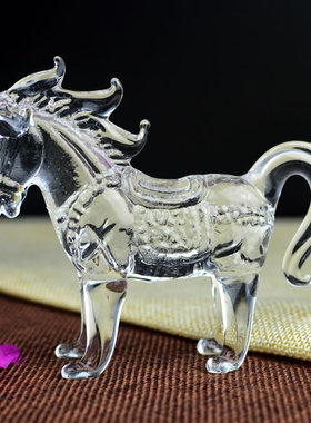 水晶生肖鼠牛虎兔龙蛇马羊猴鸡狗猪家居装饰生日属相礼物老虎摆件