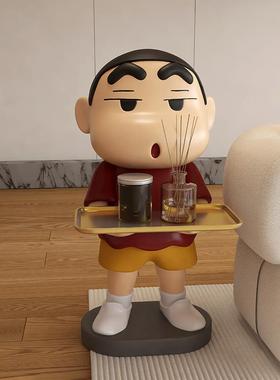 艺术蜡笔小新大型电视柜沙发旁边床头落地托盘搬家礼物装饰品摆件