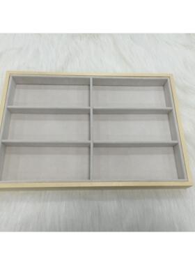 高档实饰木首展示托盘首饰收盒项纳链指展示盘珠宝看货盘耳钉戒收