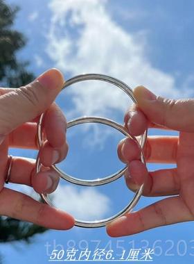 正品足银 999乾 坤圈手镯工纯银纯手双环双纯圈手镯银光圈手环订
