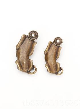 正品宝纯黄铜复古貅风水摆件 貔招财进瑞吉祥天禄 迷你兽铜钱小百