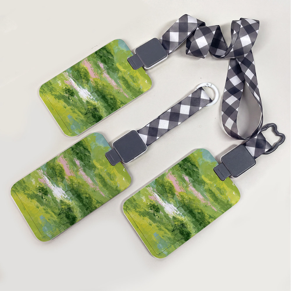 The green student campus card holder is retractable